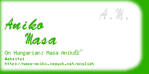 aniko masa business card